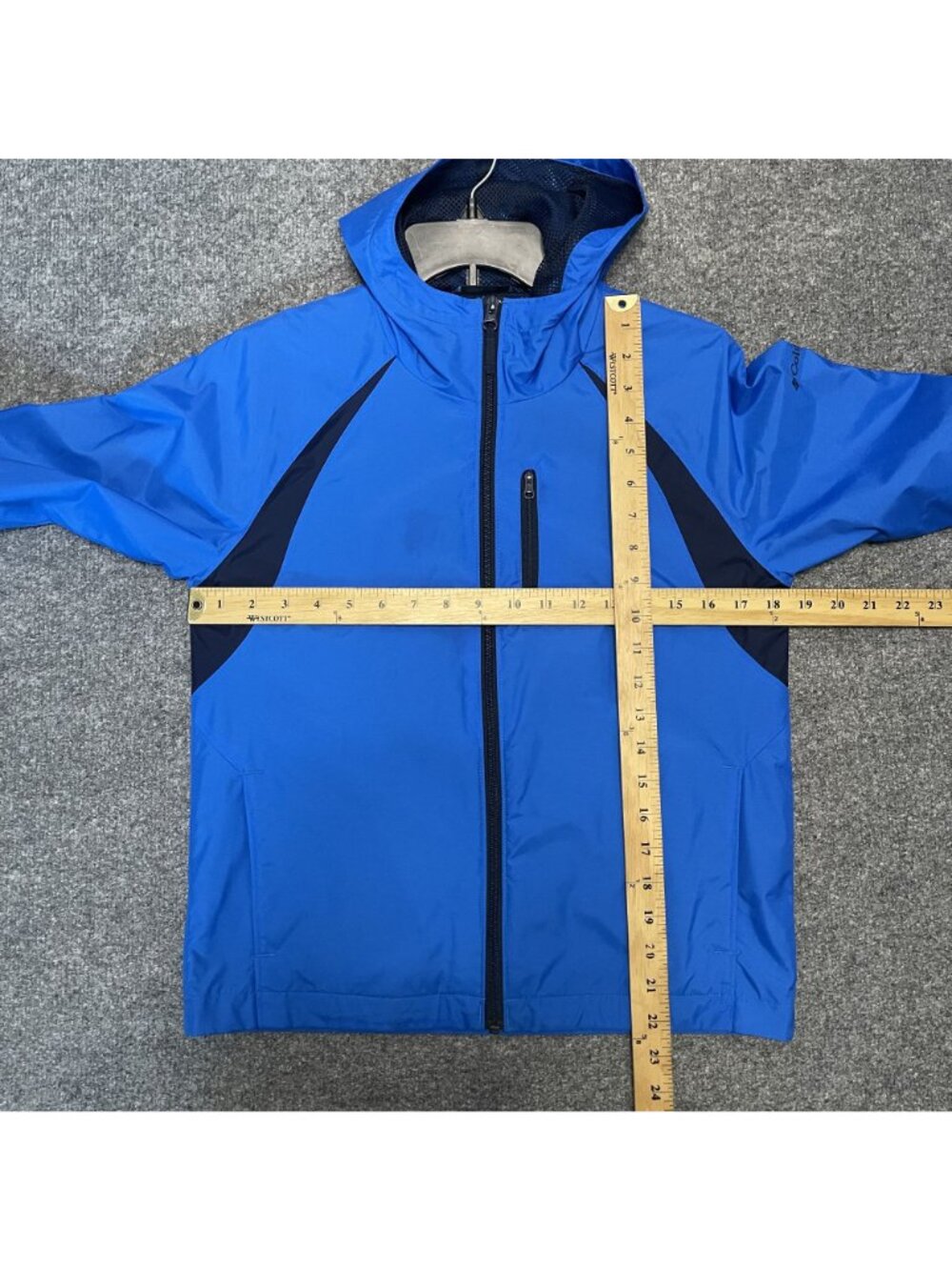 Columbia Blue Hooded Lightweight Womens Jacket With Zippered Pockets Size M - Picture 8 of 8